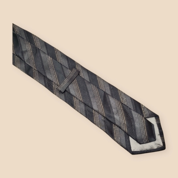Ermenegildo Zenga Tie Gray Gold Silver - Picture 3 of 7